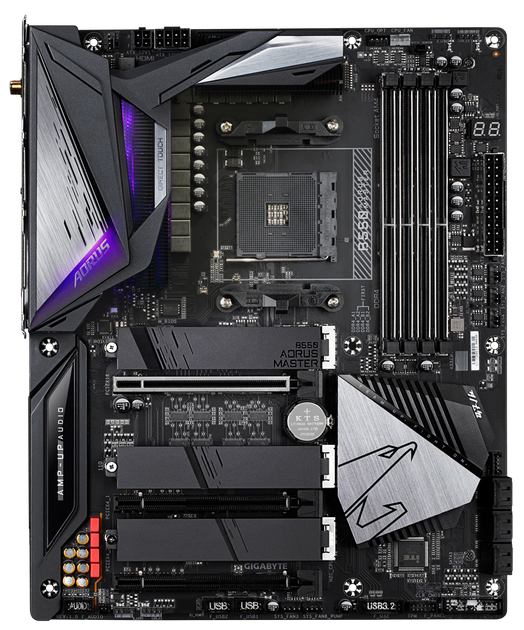 Материнская плата Gigabyte B550 Aorus Master (sAM4, AMD B550, PCI-Ex16) - Фото 1 Материнская плата Gigabyte B550 Aorus Master (sAM4, AMD B550, PCI-Ex16) - изображение 1