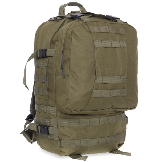 Рюкзак тактический рейдовый с подсумками Zelart 7100 50 литров Olive - изображение 2