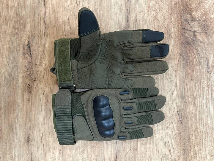 Тактичні перчатки з пальцями Gloves FF 2 олива XL - зображення 1