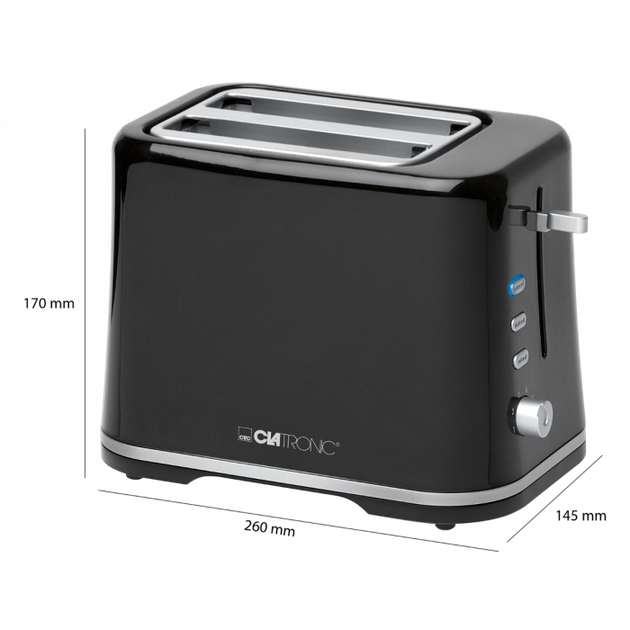 Тостер Clatronic TA 3554 black-silver - зображення 6