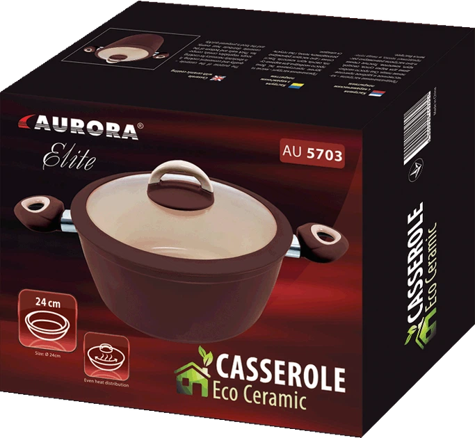 Кастрюля Aurora AU 5703 24см 4,5л - изображение 4