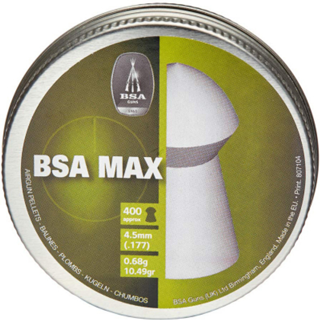 Кульки BSA Max 4,5 мм 400 шт/уп (756) - зображення 1