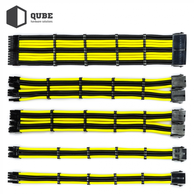 Набор кабелей для блока питания QUBE 1x24P MB, 2x4+4P CPU, 2x6+2P VGA ...