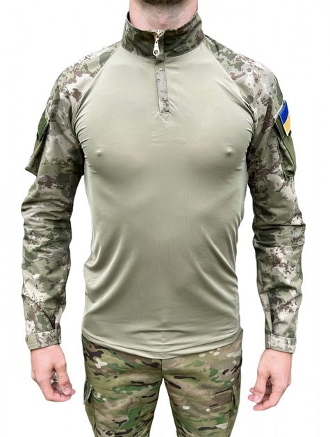 Тактична бойова сорочка Убакс мультикам камуфляж Ubacs армійська сорочка для військових розмір L - зображення 2