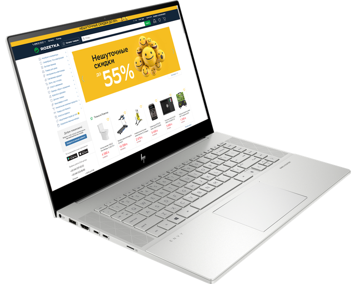 Ноутбук HP Envy Laptop 15-ep0004ur (1U9H9EA) Silver - Фото 3 Ноутбук HP Envy Laptop 15-ep0004ur (1U9H9EA) Silver - изображение 3