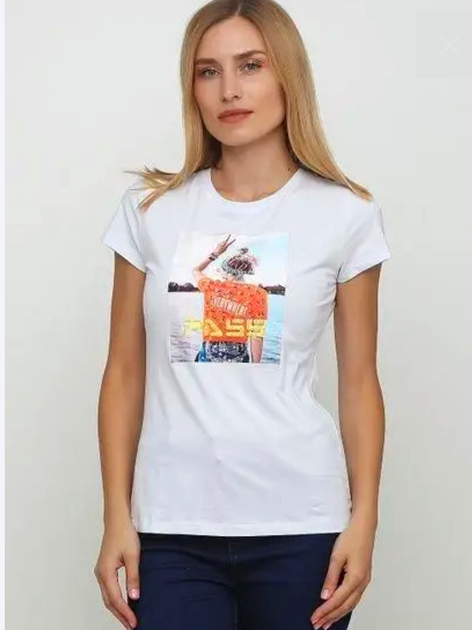 Футболка Monte Cervino MC6023 L-XL Біла з різнокольоровим ...