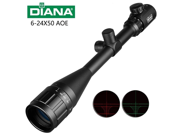 Приціл оптичний Diana 6-24x50 AOE з підсвічуванням - зображення 1