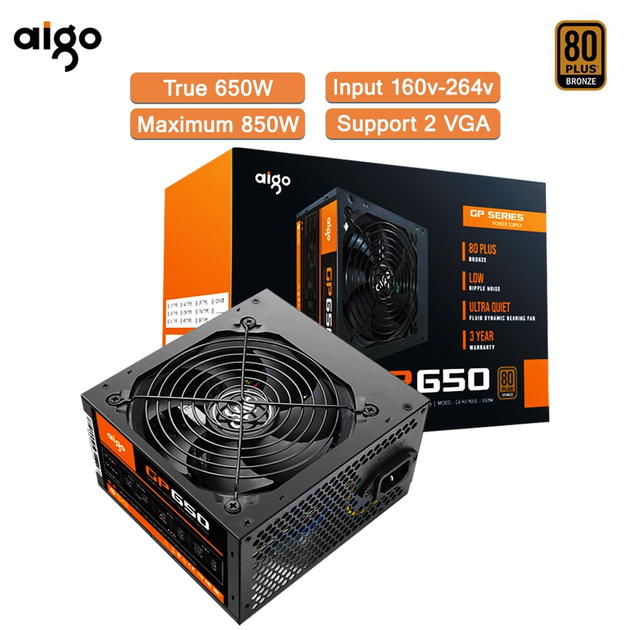 Блок питания Aigo GP650 650W 80PLUS Bronze - изображение 1