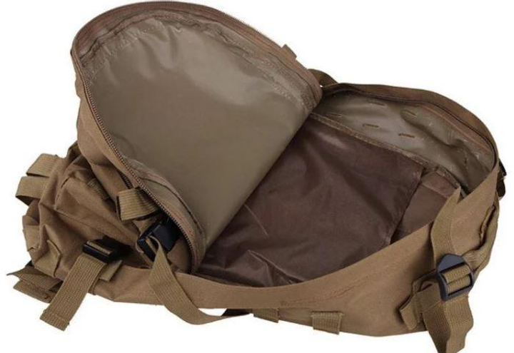 Рюкзак тактический MHZ A01 40 л, песочный - изображение 2