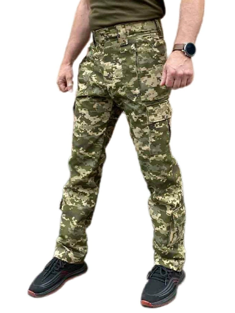 Військові тактичні штани ріп-стоп ЗСУ Розмір L 50 третій зріст хакі - зображення 2