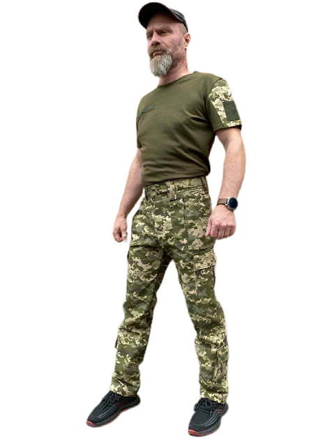 Військові тактичні штани ріп-стоп ЗСУ Розмір L 50 четвертий зріст хакі - зображення 1