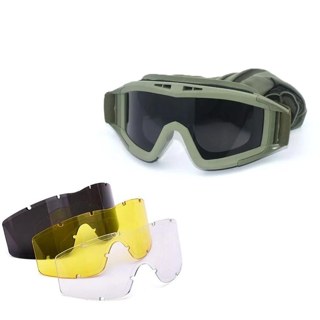 Тактичні захисні окуляри ArmorStandart RK2 із 3 лінзами Green (ARM62031) - зображення 2