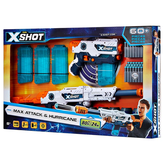 Швидкострільний бластер Zuru X-Shot Excel Max Attack and Hurricane