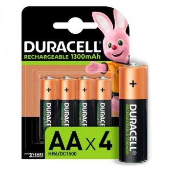 Аккумулятор DURACELL RECHARGE DС1500 AA/HR6 1300mAh (4шт) - Фото 1 Аккумулятор DURACELL RECHARGE DС1500 AA/HR6 1300mAh (4шт) - изображение 1