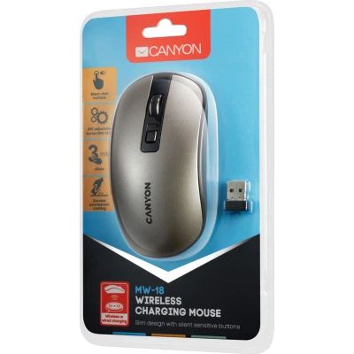 Мышка Canyon MW-18 Wireless Dark Grey (CNS-CMSW18DG) - изображение 5