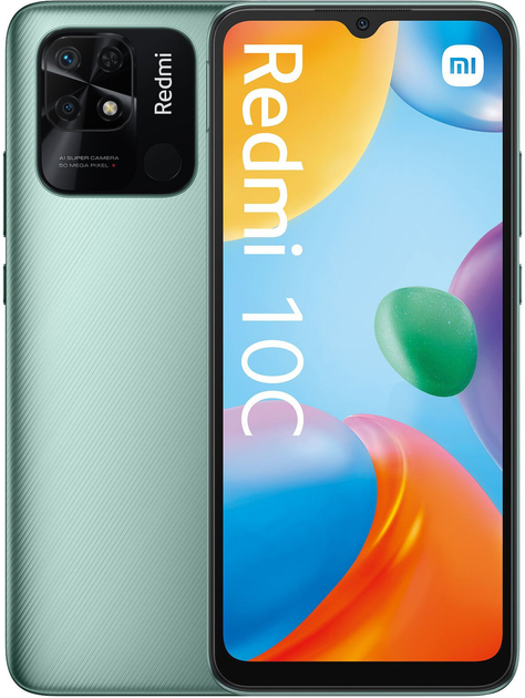 Мобильный телефон Xiaomi Redmi 10C 4/64GB Mint Green (Международная ...