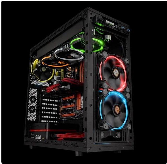 Zestaw wentylatorów Thermaltake Riing 12 LED RGB 256 Colors Fan (zestaw 3 wentylatorów) Black (CL-F042-PL12SW-B) - obraz 5