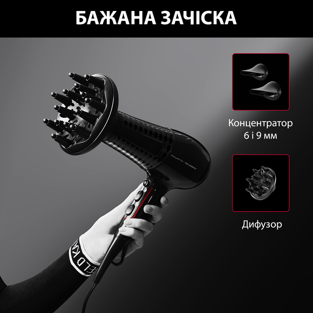 Фен Rowenta POWERLINE KARL LAGERFELD CV591LF0 - изображение 7