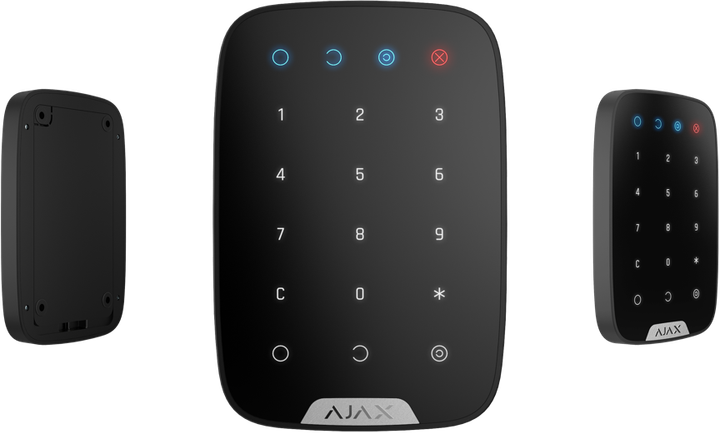 Бездротова сенсорна клавіатура Ajax KeyPad Чорна - изображение 2
