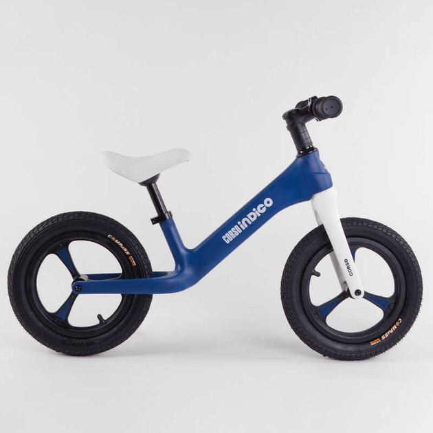 Беговел детский Corso с надувными колесами 12’’ Indigo нейлоновая рама ...