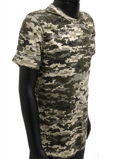 Футболка ЗСУ пиксель ММ14, военная тактическая мужская футболка размер 52 - изображение 2