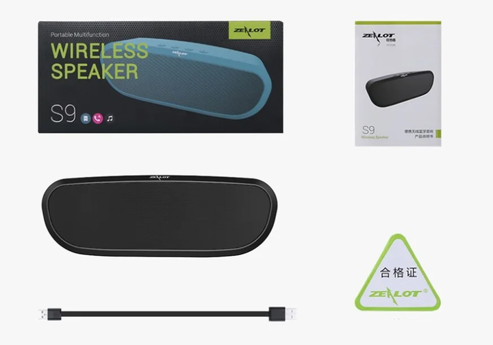 Портативна bluetooth-колонка Zealot S9 1470650065 черная - изображение 3