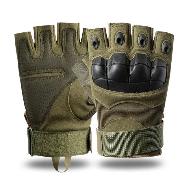 Тактические беспалые перчатки Tactical Gloves Z902 L олива - изображение 2