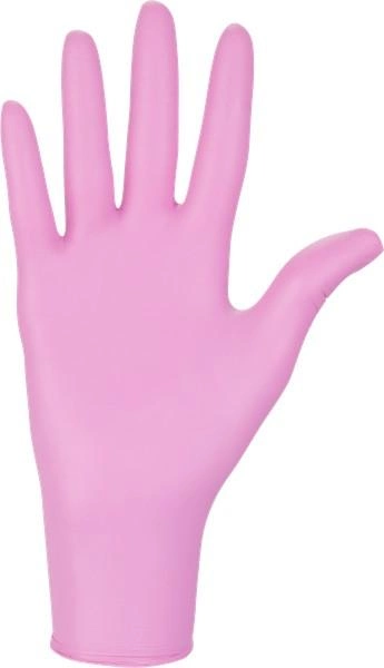 Рукавички медичні Mercator Medical Nitrylex® Pink нітрилові нестерильні неприпудрені M 100 шт Рожеві (6736099) - зображення 1