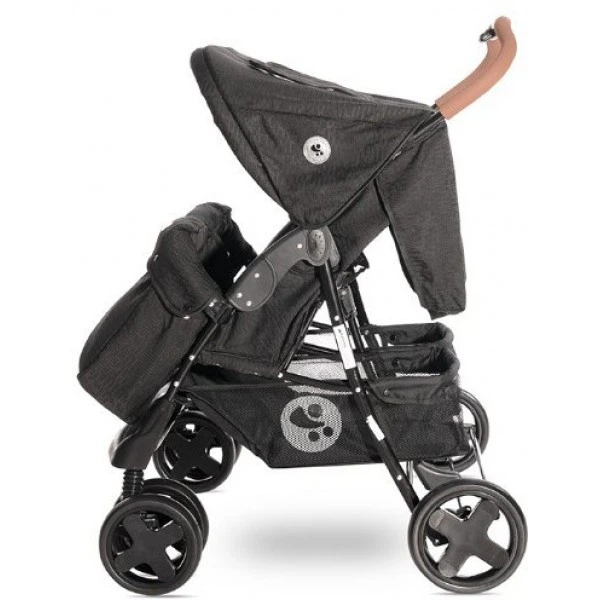 Коляска прогулочная для двойни Lorelli TWIN Black (24572) Черный - изображение 3