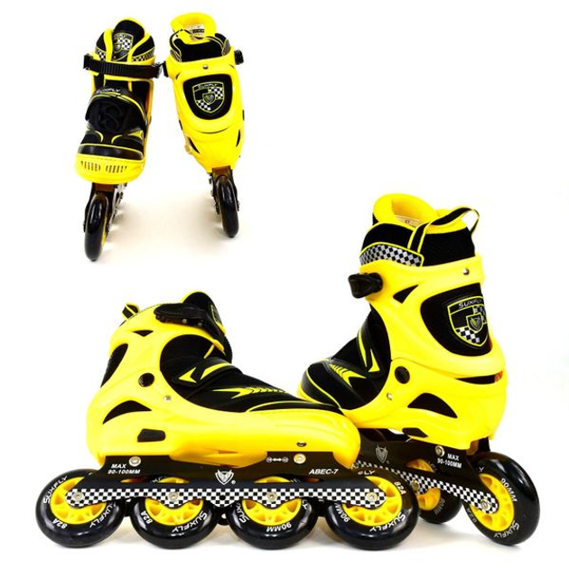 Беговые роликовые коньки Best roller 39-42 размер черно-желтые 55488048 55488048 