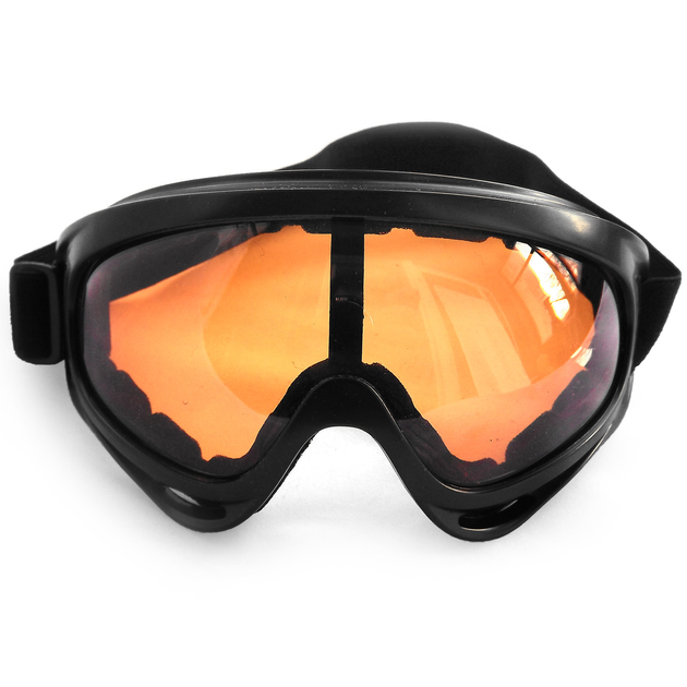 Тактичні захисні окуляри-маска на гумці з оранжевими лінзами (SD-GL-22) - зображення 1
