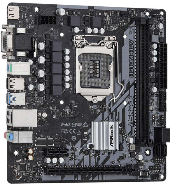 Материнская плата Asrock H510m Hdv R20 S1200 Intel H510 Pci Ex16