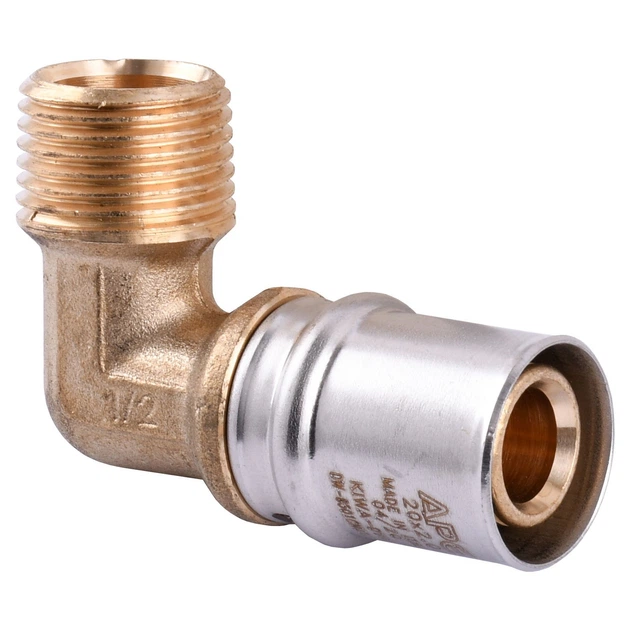 Кутник із зовнішньою різьбою прес APE AP 153 1/2″х20 000001735 - зображення 2
