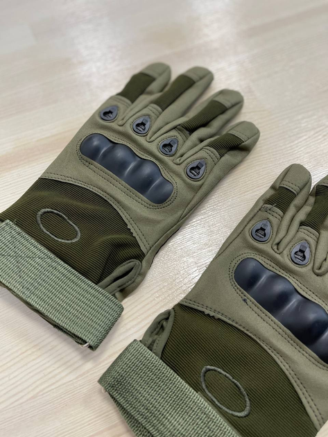 Тактичні рукавички, захисні, військові рукавички XL Олива - зображення 1
