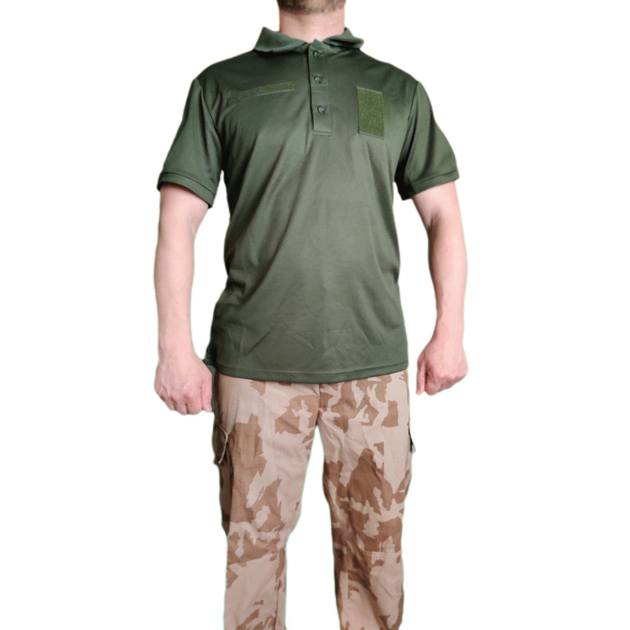 Рубашка поло военная для ЗСУ зеленая 5ХL (60) - изображение 1