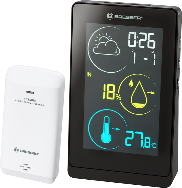 Метеостанция Bresser Colour Temeo Life H Black - изображение 1
