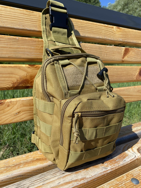 Тактичний рюкзак Tactic Backpack сумка на плече 10л 28х10х20 см (Koyot) - зображення 1