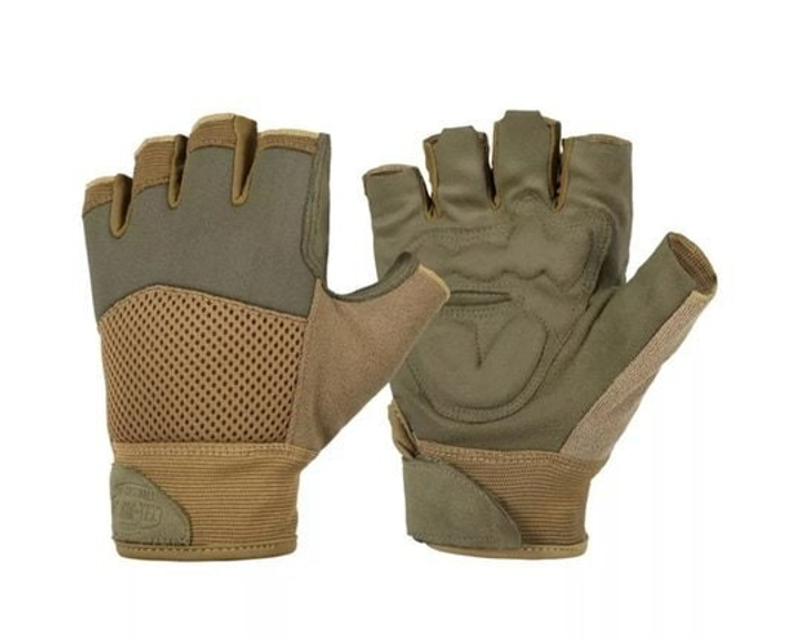 Тактичні рукавиці Helikon Half Finger Mk2 Olive Green / Coyote (Size S) - зображення 1