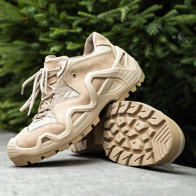 Тактические кроссовки низкие бежевые HIMARS Beige tactical sneakers размер 40 - изображение 1