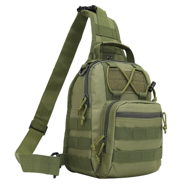 Тактический штурмовой военный рюкзак сумка Outdoor Tactics Z6 (с системой MOLLE) 6 литров Олива - изображение 1