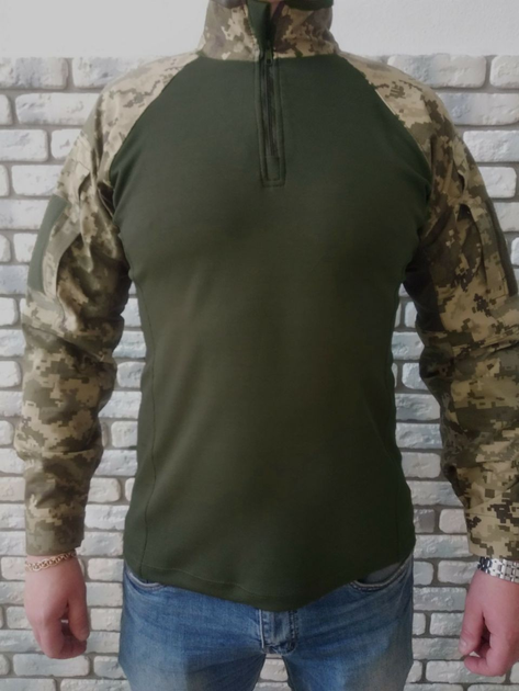 Военная тактическая рубашка с длинным рукавом Убакс 56 Хаки Пиксель - изображение 1