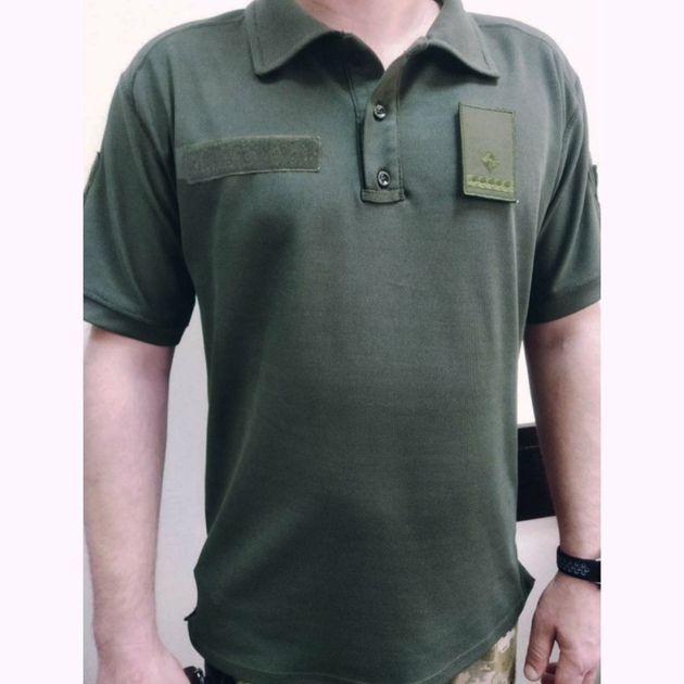 Військова тактична футболка з коротким рукавом Поло 58 Хакі - зображення 1
