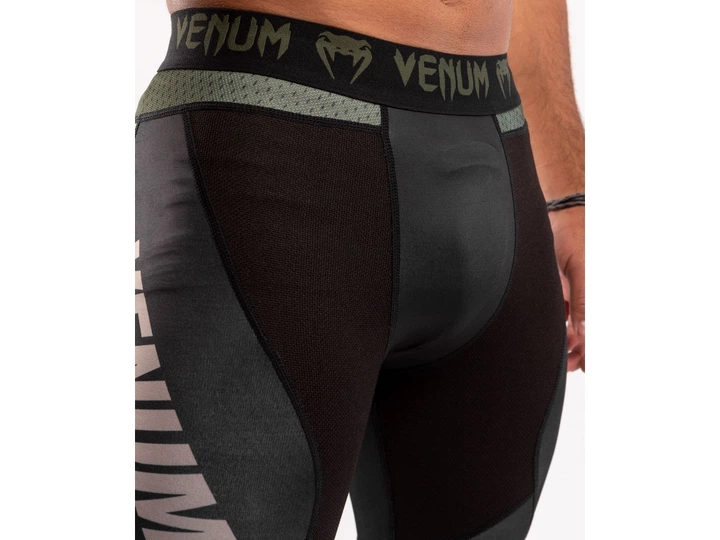 Штани компресійні VENUM One FC Impact Compression Tights XXL чорний/хакі (5241) - изображение 5