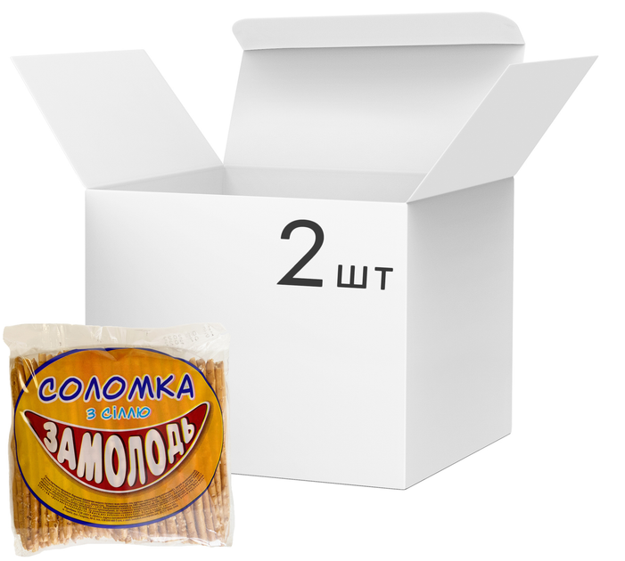 Упаковка соломки Замолодь с солью 230 г х 2 шт (4820046170538) – купить ...