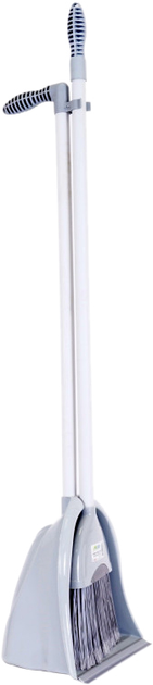 Набор совок и веник с длинной ручкой Asude Plastik Премиум Серый .