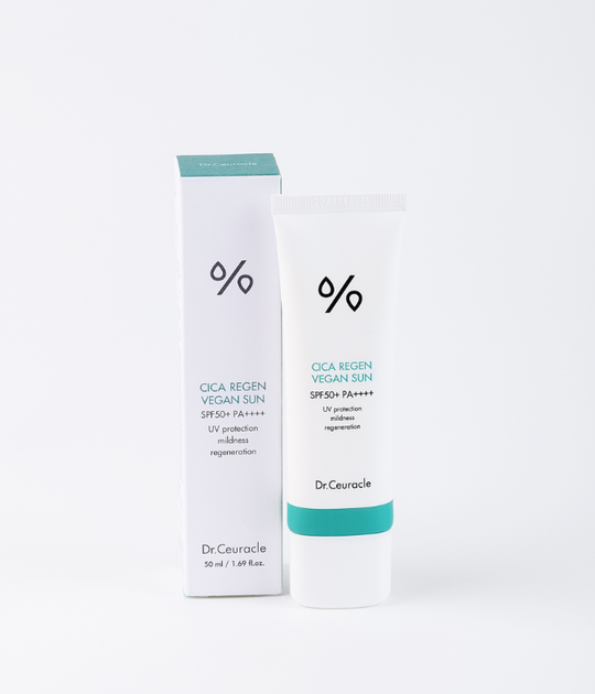 Сонцезахисний крем для обличчя з центелою Dr.Ceuracle Cica Regen Vegan Sun Gel SPF 50+ PA++++ 50ml - зображення 2