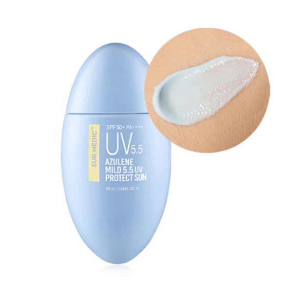Солнцезащитный крем с азуленом Neogen Sur.Medic Azulene Mild 5.5 UV Protect Sun Cream SPF50+ PA++++ 50ml - изображение 3