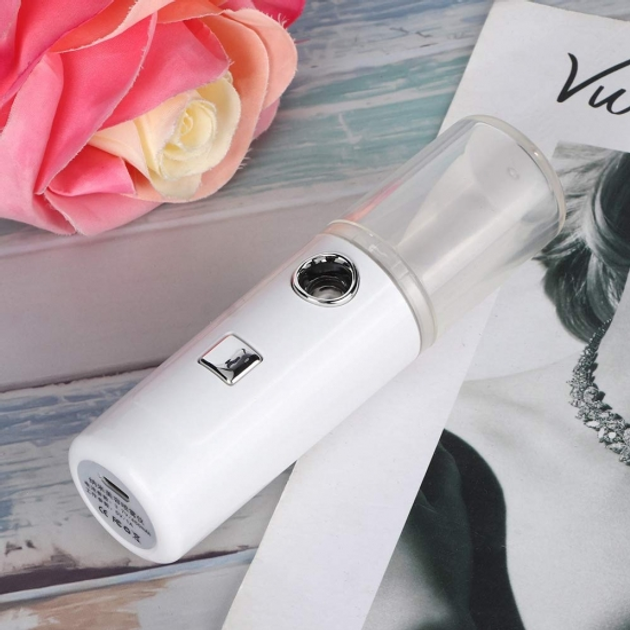 Портативный мини Увлажнитель Memos для Лица Nano Mist Sprayer (Белый ...