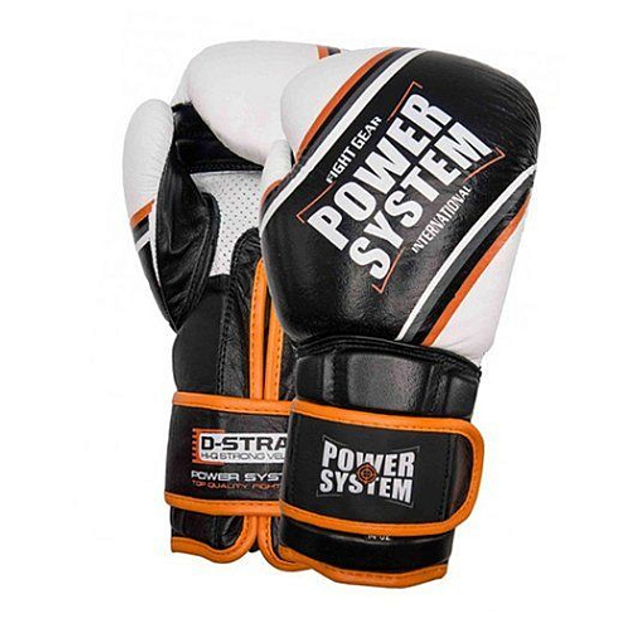 Перчатки боксерские Power System 5006 Contender, Black/Orange 16 унций .