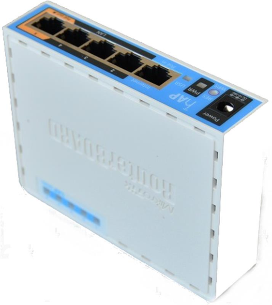 Бездротовий маршрутизатор MikroTik hAP RB951Ui-2ND (N300, 650MHz/64Mb, 5хFE, 1хUSB, 580mW, PoE in, PoE out, антена 1,5 дБі) - зображення 8